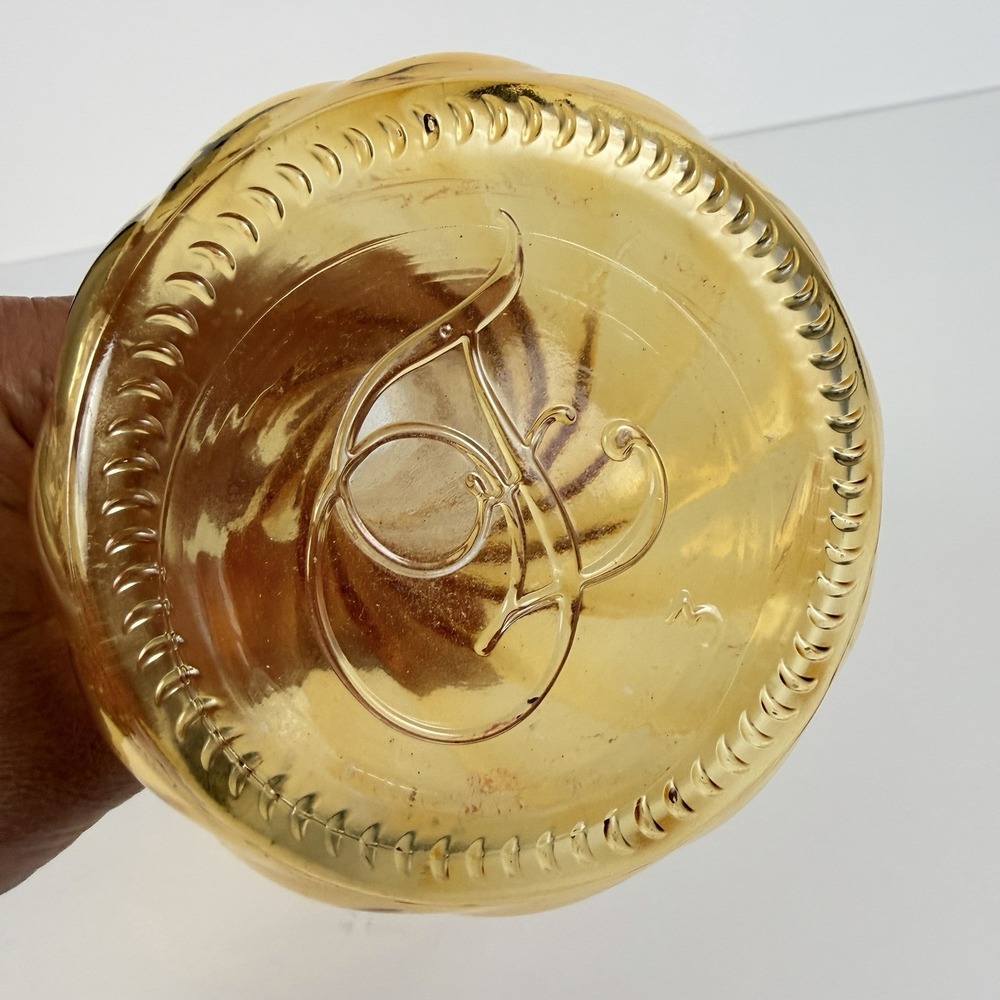 Vintage Amber Glass Swirl Vase Tall MCM Art Glass‎ Bud Vase Decor - Picture 4 of 7
